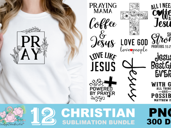 Christian pray jesus png sublimation design