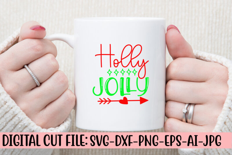 Holly Jolly SVG Cut File