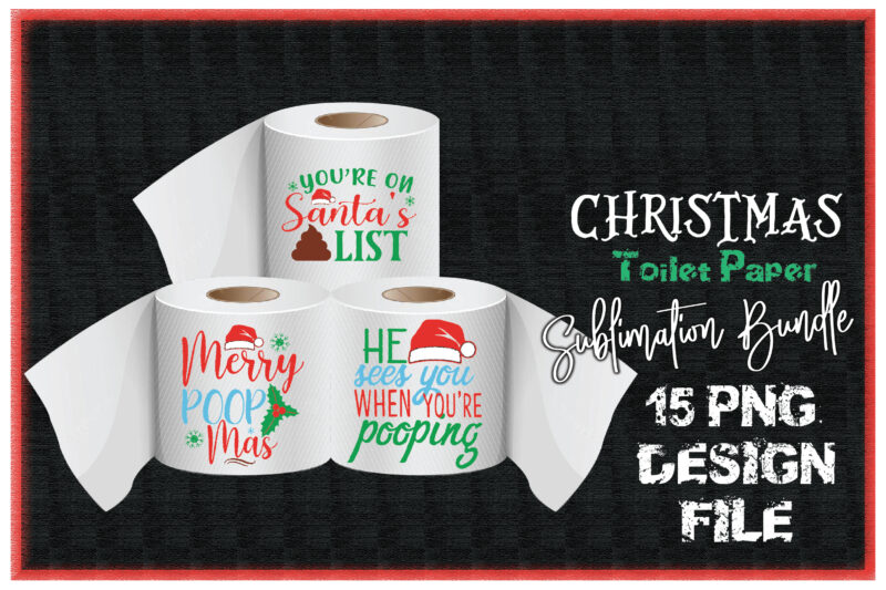 Christmas Sublimation Toilet Paper Bundle