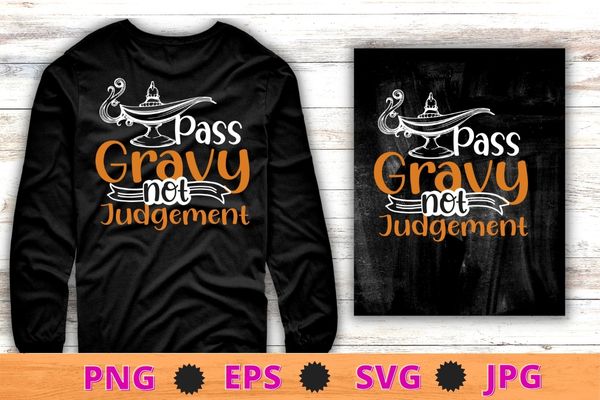 Pass gravy not judgement thanksgiving turkey retro groovy t-shirt design svg, pass gravy not judgement png, thanksgiving, turkey,