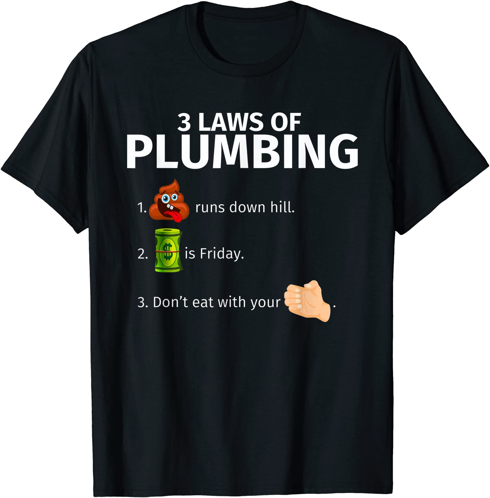 3 Laws Of Plumbing Funny Plumber T Shirt T T Shirt Men Buy T Shirt Designs