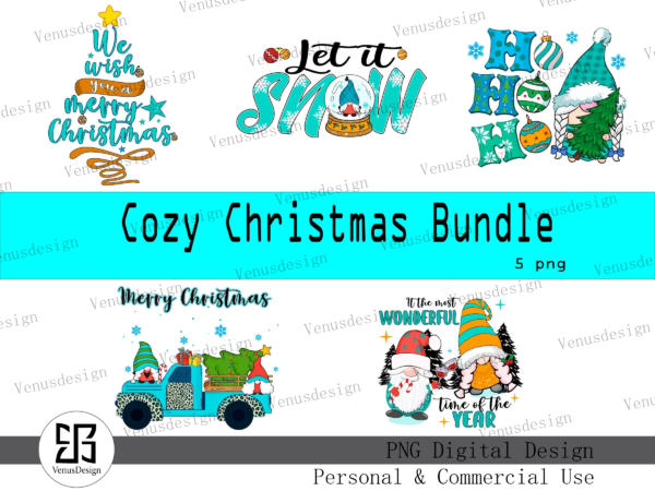 Cozy christmas bundle t shirt vector file