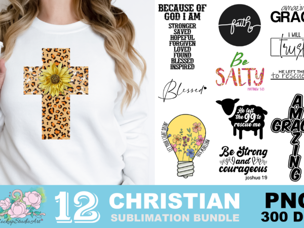 Christian faith blessed png sublimation design