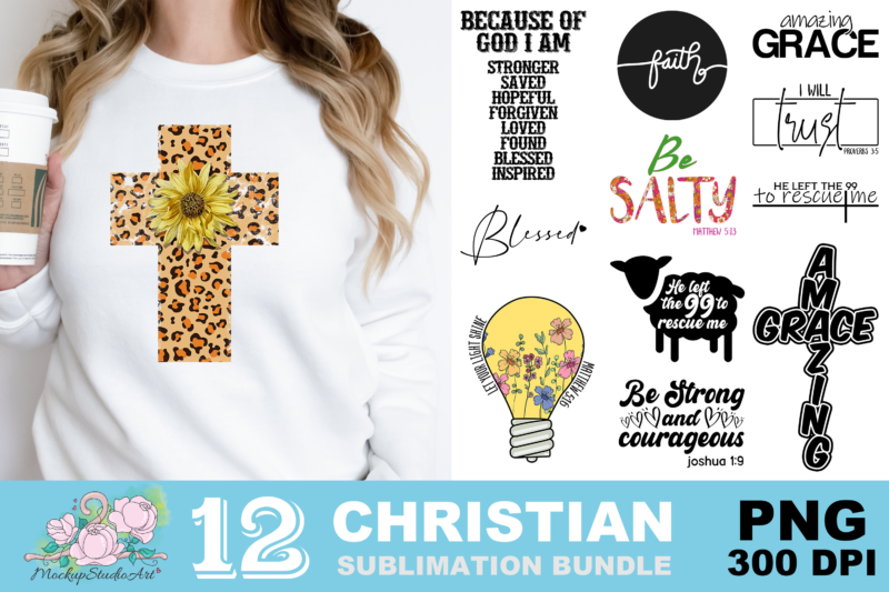 Christian Faith Blessed PNG Sublimation Design