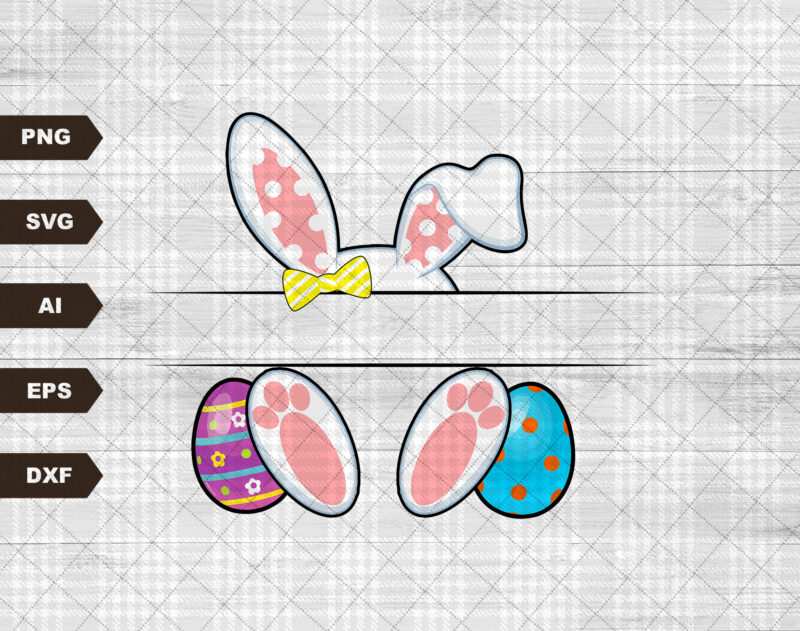 Girls Easter SVG file, Girls Easter Bunny sublimation file