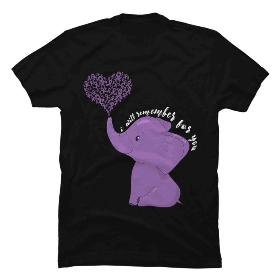 Alzheimer Awareness Month I Endalz Purple Ribbon Elephant - Buy t-shirt ...