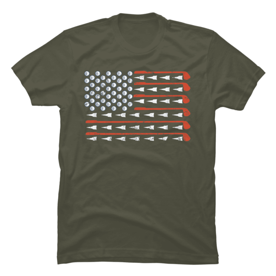 American Flag Golf Funny Golf Club Sports Buy tshirt designs