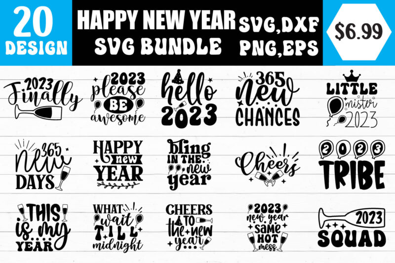 Happy New Year SVG Bundle