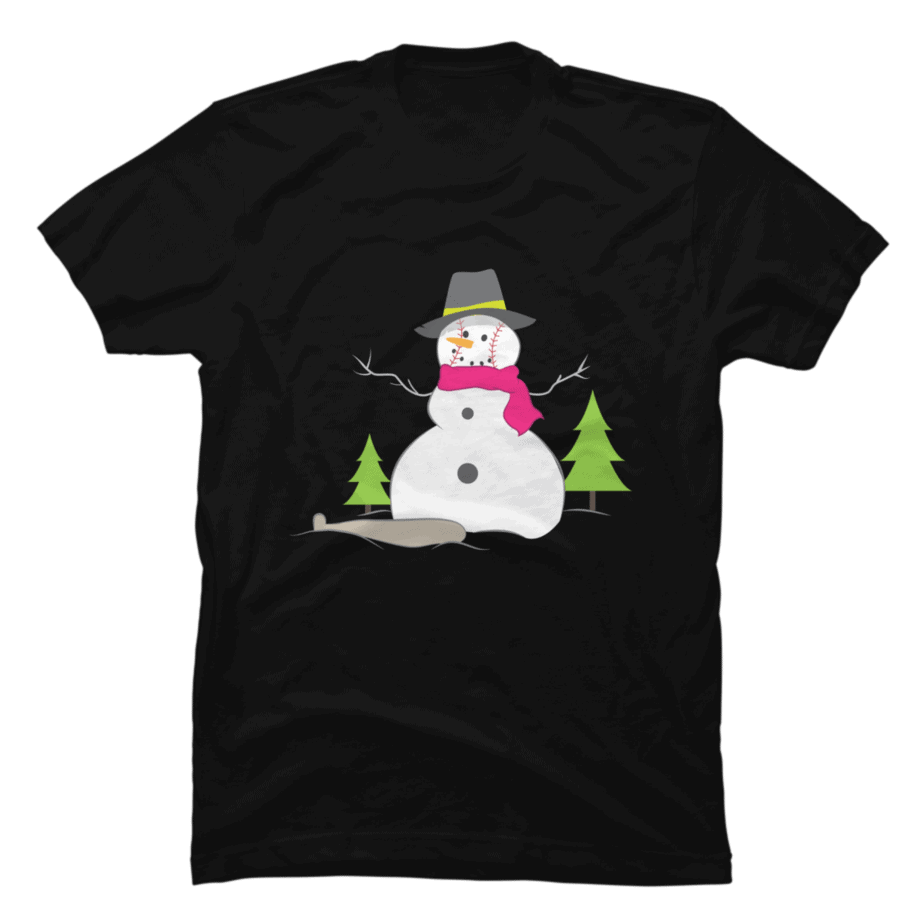 Baseball Snowman - Buy t-shirt designs