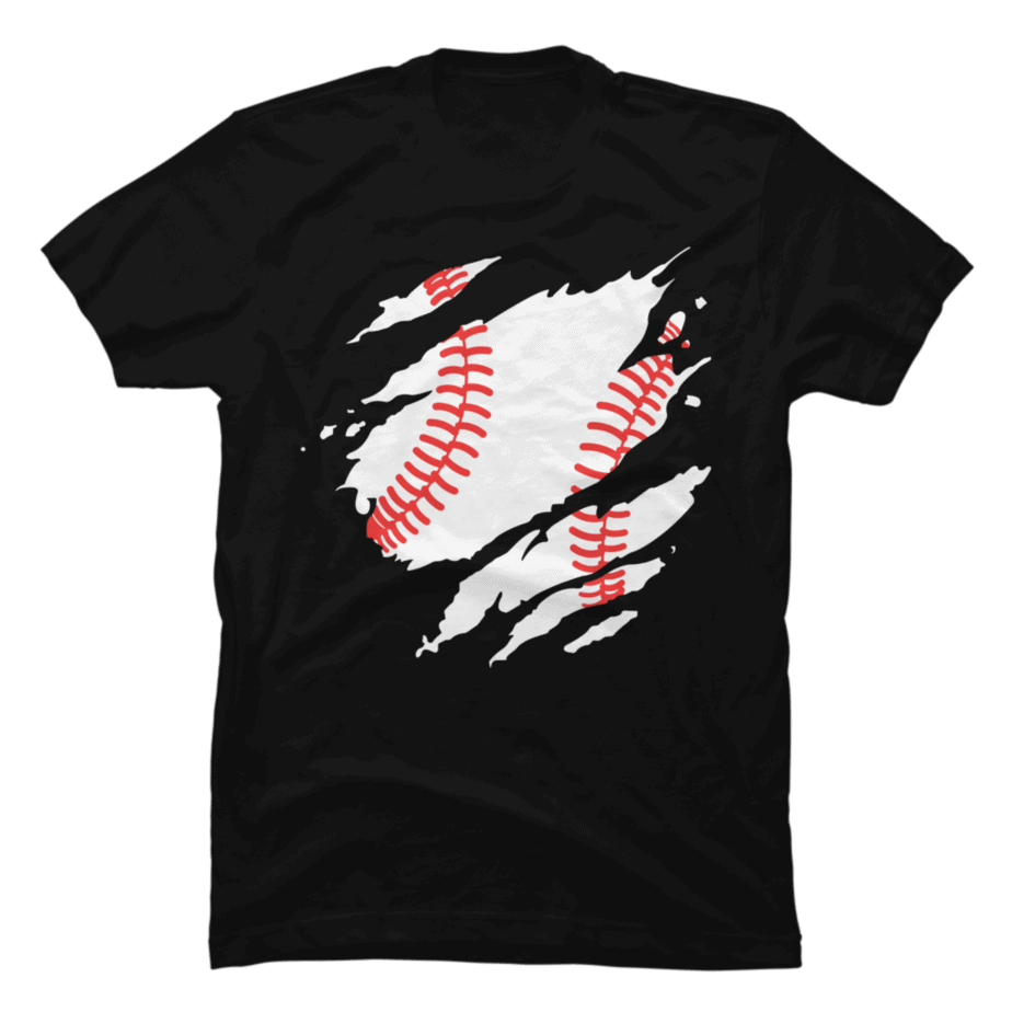 Baseball Torn Shredded Ripped Cool Baseball - Buy t-shirt designs