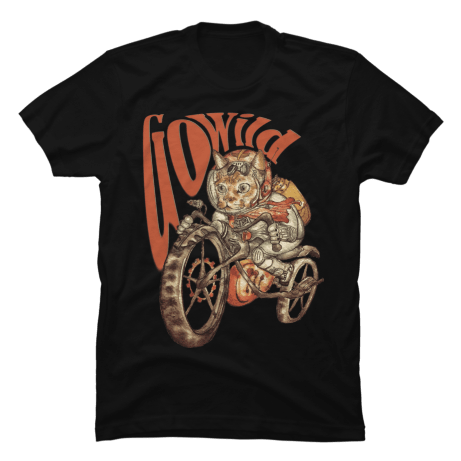 Berserk Steampunk Motorcycle Cat Go Wild - Buy t-shirt designs