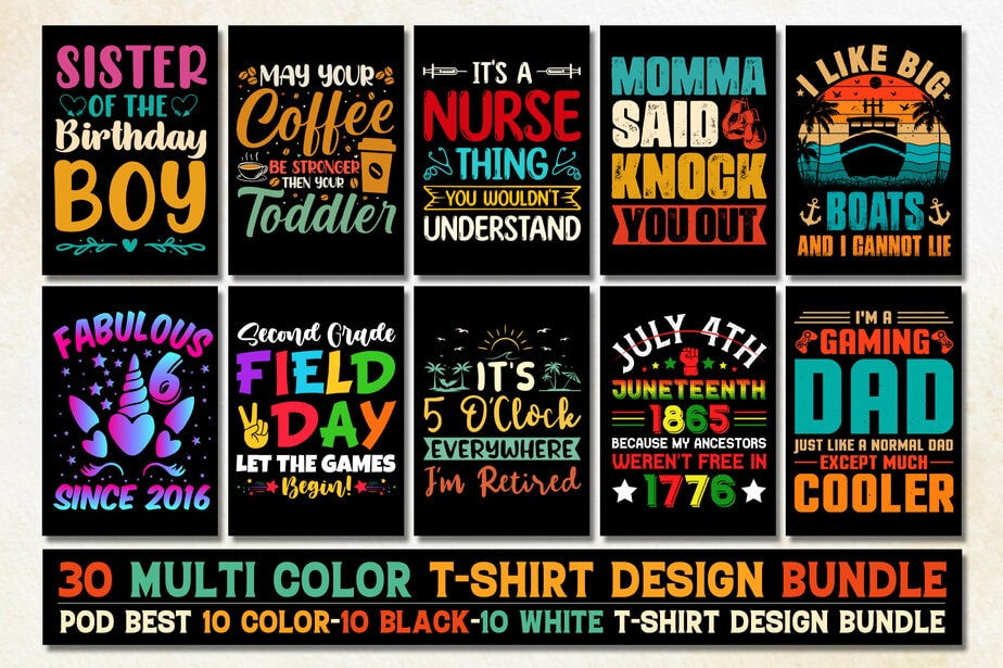 Best T-Shirt Design Bundle - Buy t-shirt designs