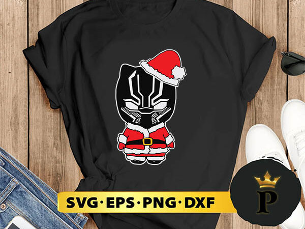 Black panther hat santa merry christmas svg, merry christmas svg, xmas svg digital download t shirt template
