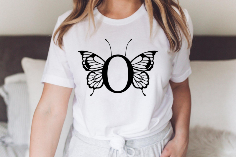 Butterfly Letters A-Z SVG