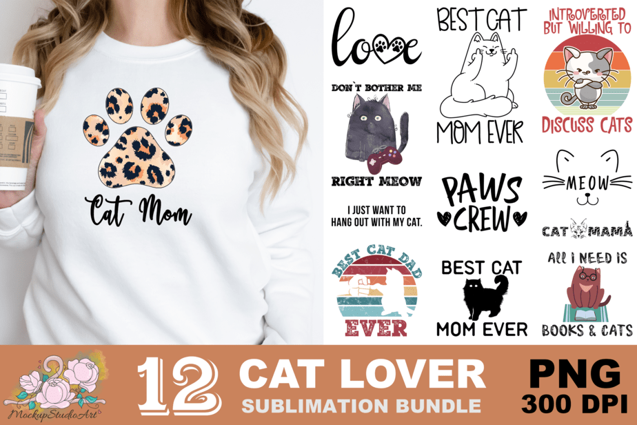 Love Cats Paws Crew Meow PNG Sublimation Design - Buy t-shirt designs