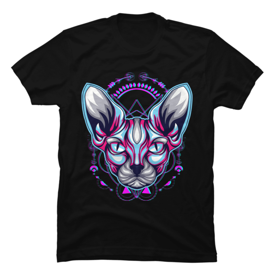 CAT SPHINX CYBERPUNK GLITCH - Buy t-shirt designs