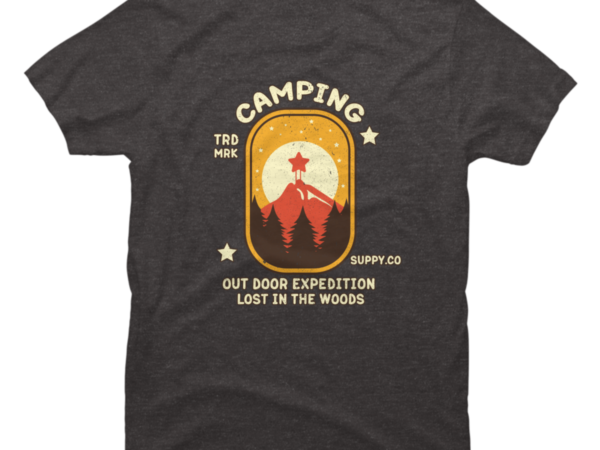 Camping Expedition Badge Illustration - Buy t-shirt designs