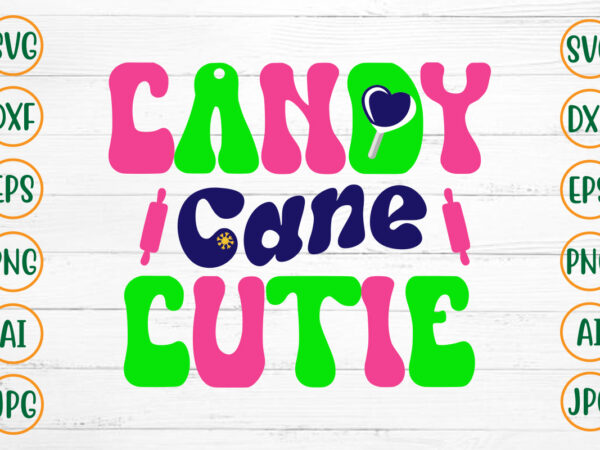 Candy cane cutie retro design