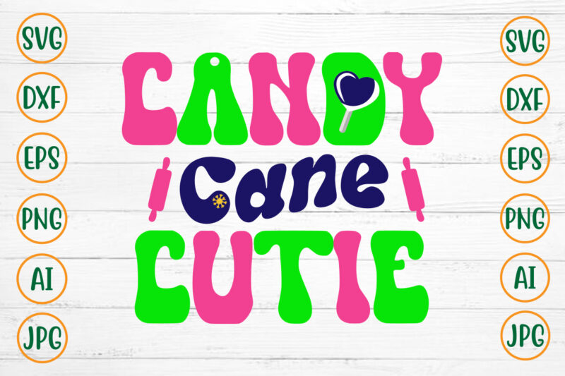 Candy Cane Cutie Retro Design