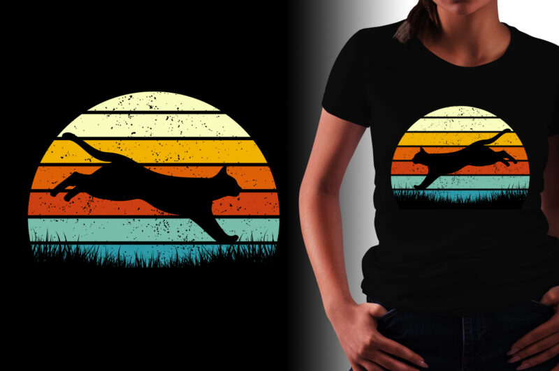 Retro Vintage Sunset T-Shirt Graphic Bundle