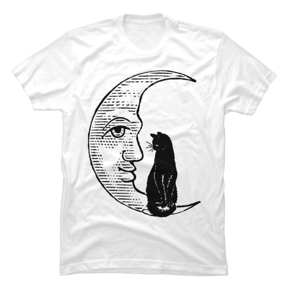Cat Sitting on the Moon - Buy t-shirt designs