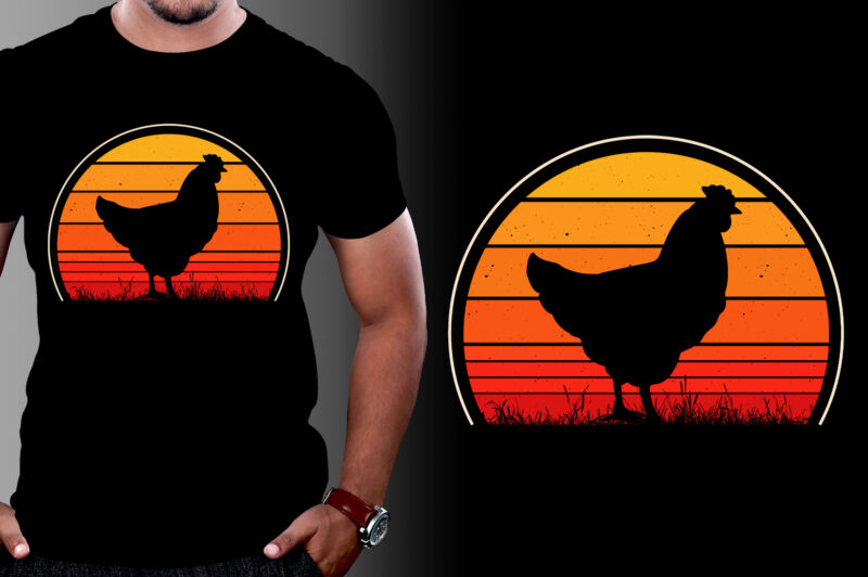 Sunset Vintage Retro T-Shirt Design Graphic Vector Background Bundle