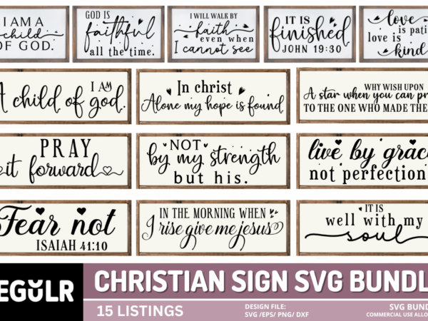 Christian sign svg bundle t shirt vector file