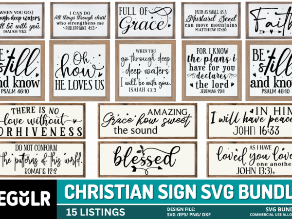 Christian sign svg bundle t shirt vector file