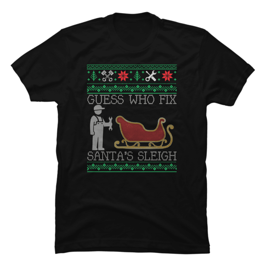 Christmas Auto Mechanic Ugly Christmas Xmas Sweater - Buy t-shirt designs