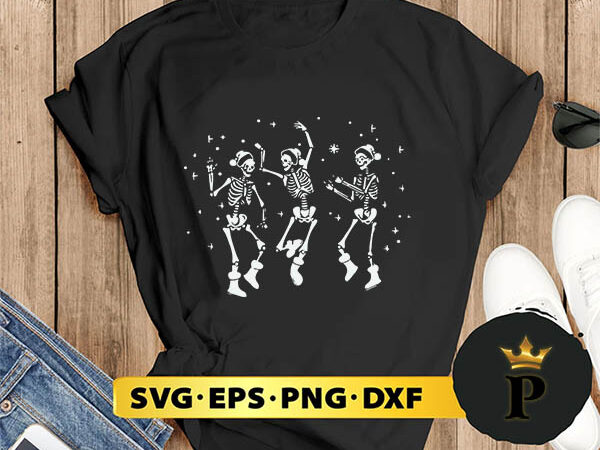 Christmas dancing skeleton svg, merry christmas svg, xmas svg digital download t shirt vector file