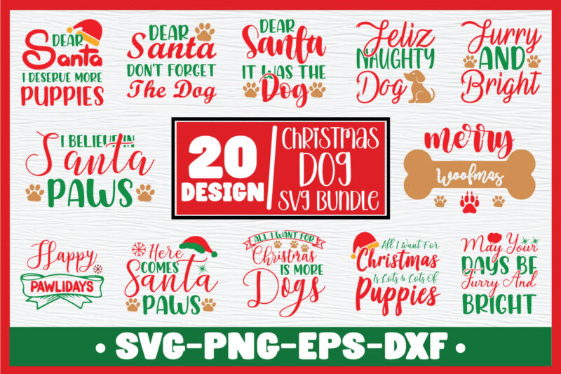 Christmas Dog Svg Bundle