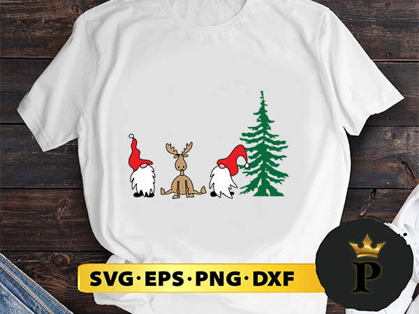 Christmas gnome tree svg, merry christmas svg, xmas svg digital download t shirt vector file