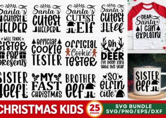 Christmas Kids SVG Bundle t shirt vector file