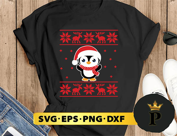 Christmas Penguin SVG, Merry christmas SVG, Xmas SVG Digital Download