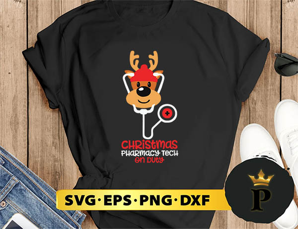 Christmas Pharmacy Tech On Duty Reindeer Nurse Classic SVG, Merry christmas SVG, Xmas SVG Digital Download