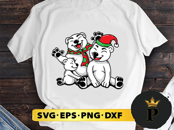 Christmas polar bears svg, merry christmas svg, xmas svg digital download t shirt vector file