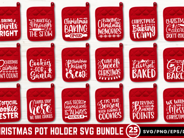 Christmas pot holder svg bundle t shirt vector file