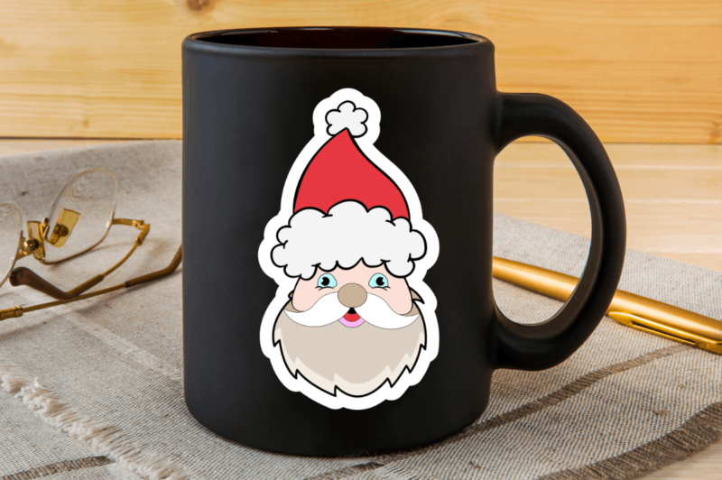 Santa Claus faces Sticker Bundle