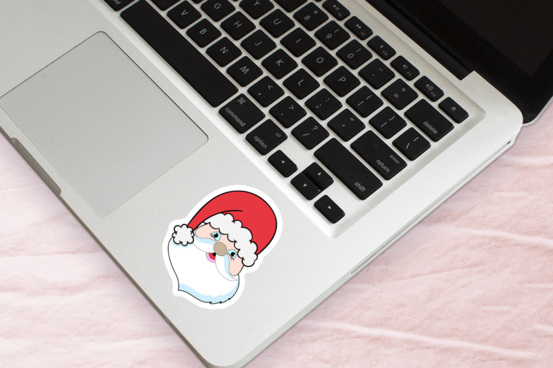 Santa Claus faces Sticker Bundle