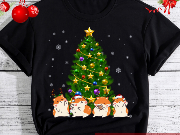 Cute hamsters funny christmas tree hamster lovers xmas nc t shirt vector file