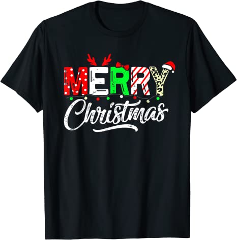 Cute Merry Christmas Matching Family Christmas For Men Women T-Shirt ...