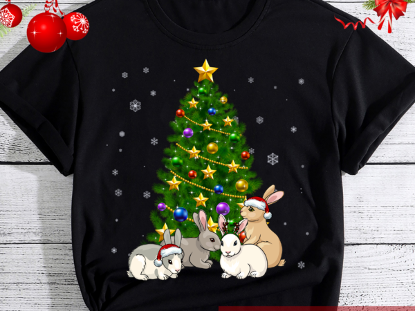 Cute rabbits funny christmas tree rabbit lovers animal xmas t shirt vector file