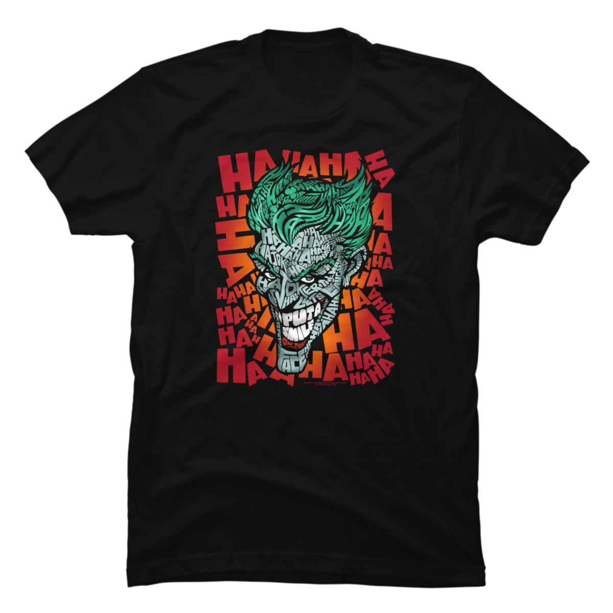 DC Comics The Joker Haha Text Fill - Buy t-shirt designs