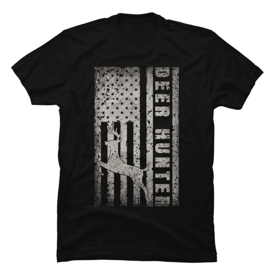 DEER HUNTER DISTRESSED AMERICAN FLAG Buy tshirt designs