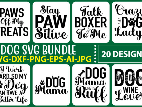 Dog svg bundle t shirt vector illustration