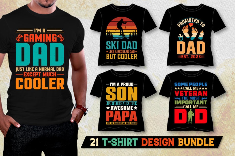 Dad Papa T-Shirt Design Bundle - Buy t-shirt designs