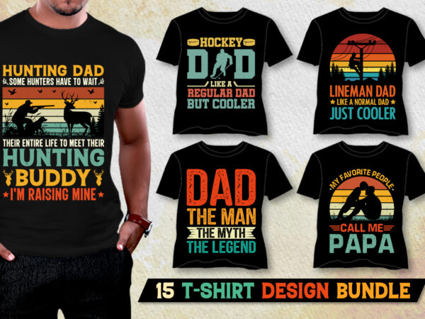 Dad papa t-shirt design bundle