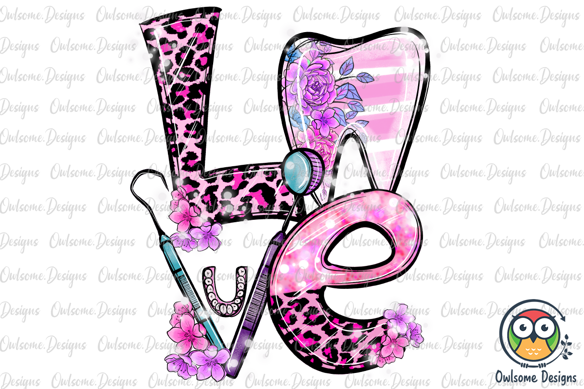 Dental LOVE PNG Sublimation - Buy t-shirt designs