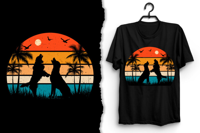 Sunset Retro Vintage T-Shirt Design Graphic Vector Bundle