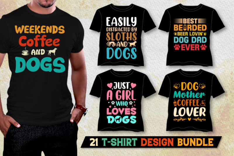 Dog T-Shirt Design Bundle